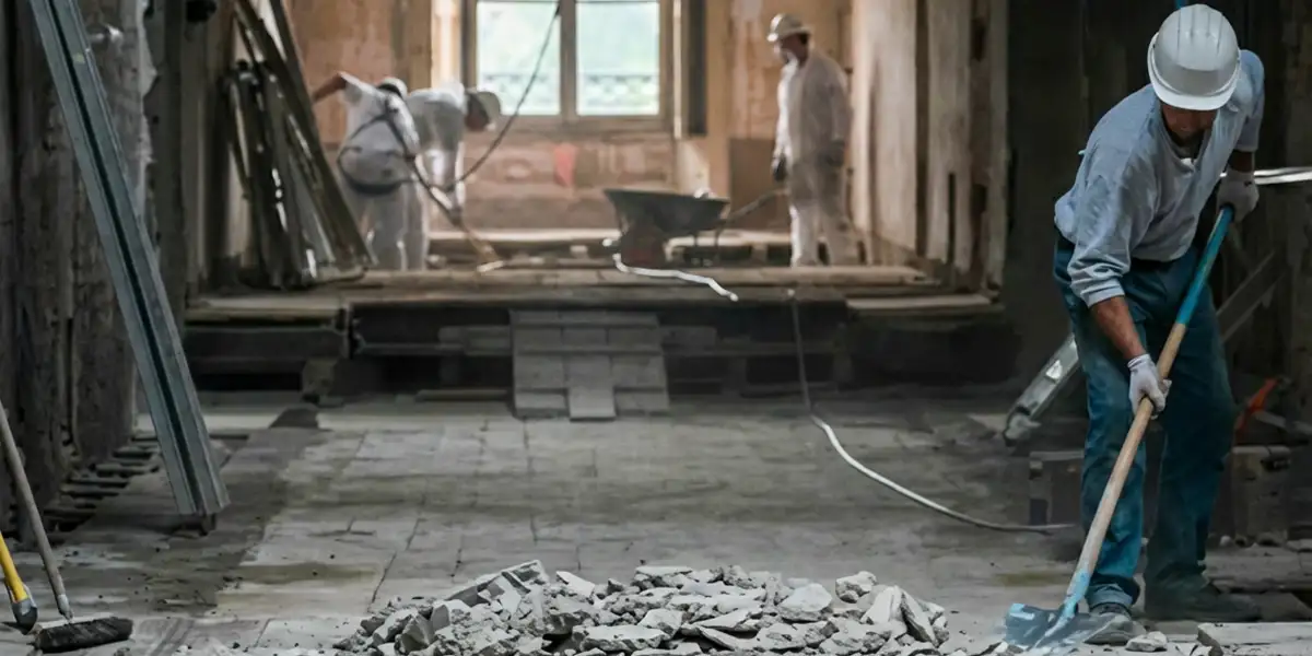 fire damage restoration professionals performing structural cleanup and restoration after a fire in Aurora, CO