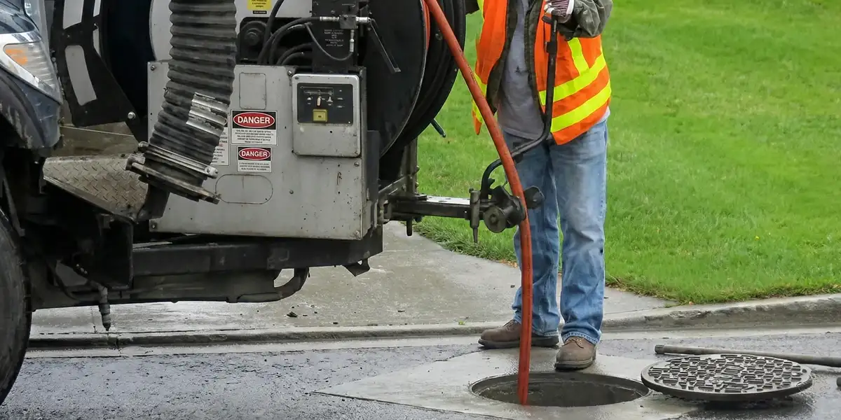 sewage clean up professionals using industrial equipment to remove contaminated wastewater in Aurora, CO
