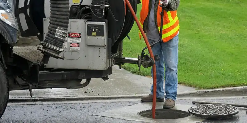 sewage clean up professionals using industrial equipment to remove contaminated wastewater in Aurora, CO